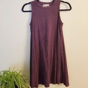 Faux suede dress